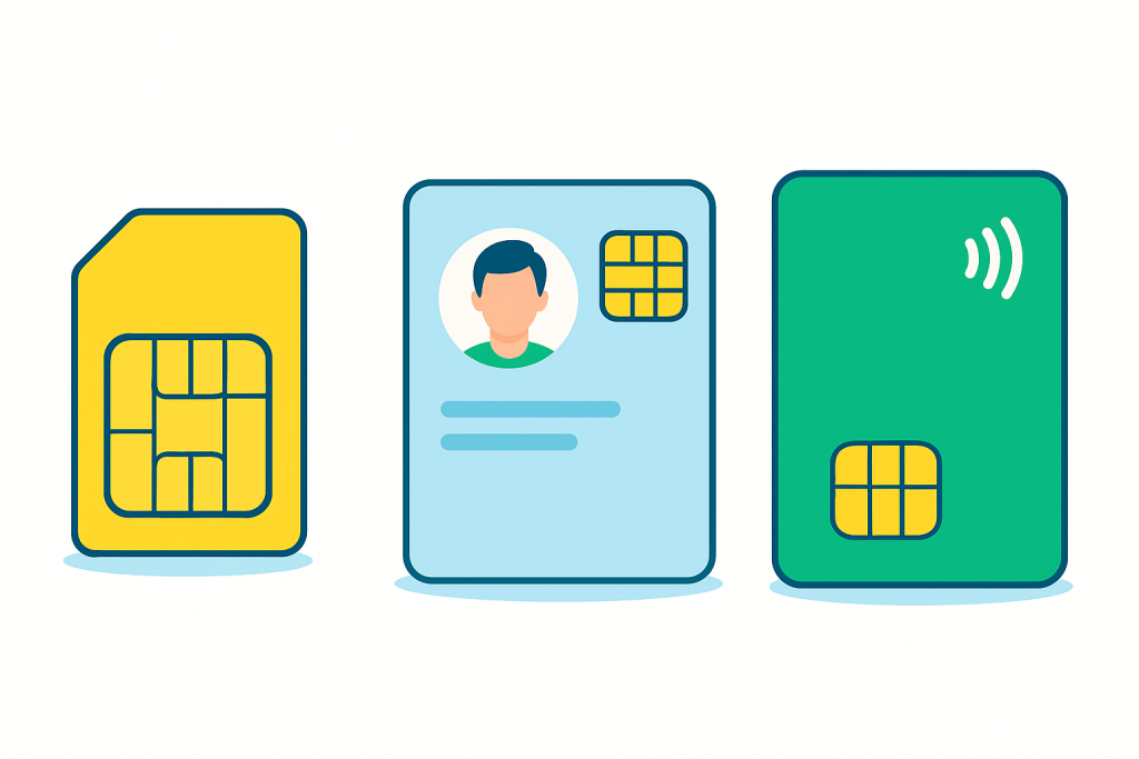 Sự Khác Biệt Giữa Chip SIM, Thẻ Căn Cước Công Dân và Thẻ Ngân Hàng Chuẩn EMV