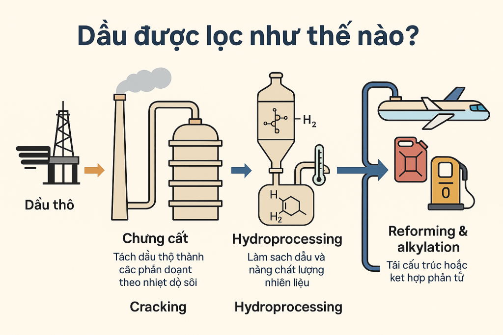 Dầu được lọc như thế nào?